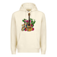 ,mexican Sombrero Guitar Rose Cactus Premium Hoodie | Teevron