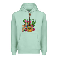 Seafoam ,mexican sombrero guitar rose cactus Premium Hoodie - Artiststas