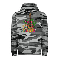 Slate Camo ,mexican sombrero guitar rose cactus Premium Hoodie - Artiststas