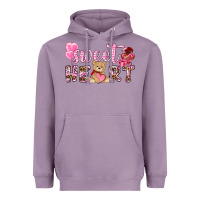 Lavender sweetheart with bear Heavyweight Hoodie - NancyCooperArtShop