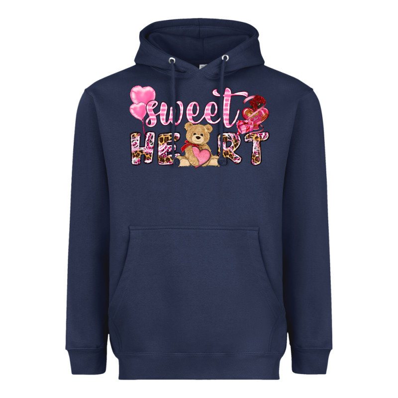 Sweetheart With Bear Heavyweight Hoodie by NancyCooperArtShop | Teevron