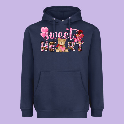 Sweetheart With Bear Heavyweight Hoodie Designed By Nancycooperartshop