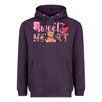 Plum sweetheart with bear Heavyweight Hoodie - NancyCooperArtShop