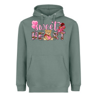 Sage sweetheart with bear Heavyweight Hoodie - NancyCooperArtShop