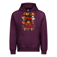 Mauve Wine one merry teacher afro messy bun Urban Hoodie - texasbilliewilder