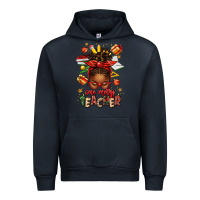 Navy one merry teacher afro messy bun Urban Hoodie - texasbilliewilder