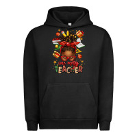 Pigment Black one merry teacher afro messy bun Urban Hoodie - texasbilliewilder