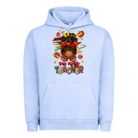Pigment Grape Ice one merry teacher afro messy bun Urban Hoodie - texasbilliewilder