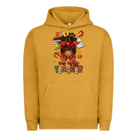 Pigment Peanut Butter one merry teacher afro messy bun Urban Hoodie - texasbilliewilder