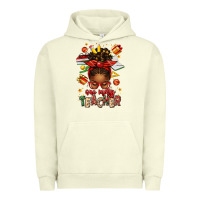 Pigment Pistachio one merry teacher afro messy bun Urban Hoodie - texasbilliewilder