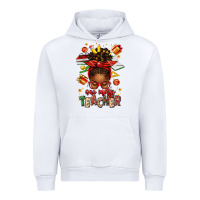 White one merry teacher afro messy bun Urban Hoodie - texasbilliewilder