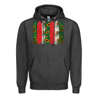 Charcoal Heather mexican flag brushstroke Zipper Hoodie - Jasminsmagicworld