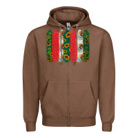 Chestnut mexican flag brushstroke Zipper Hoodie - Jasminsmagicworld