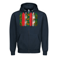 Navy mexican flag brushstroke Zipper Hoodie - Jasminsmagicworld