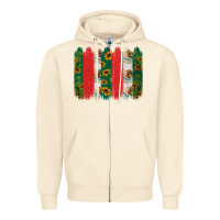 Sandshell mexican flag brushstroke Zipper Hoodie - Jasminsmagicworld