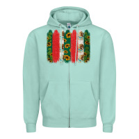 Seafoam mexican flag brushstroke Zipper Hoodie - Jasminsmagicworld