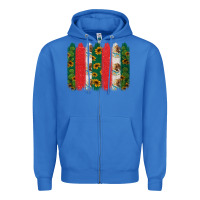 Mexican Flag Brushstroke Zipper Hoodie | Teevron