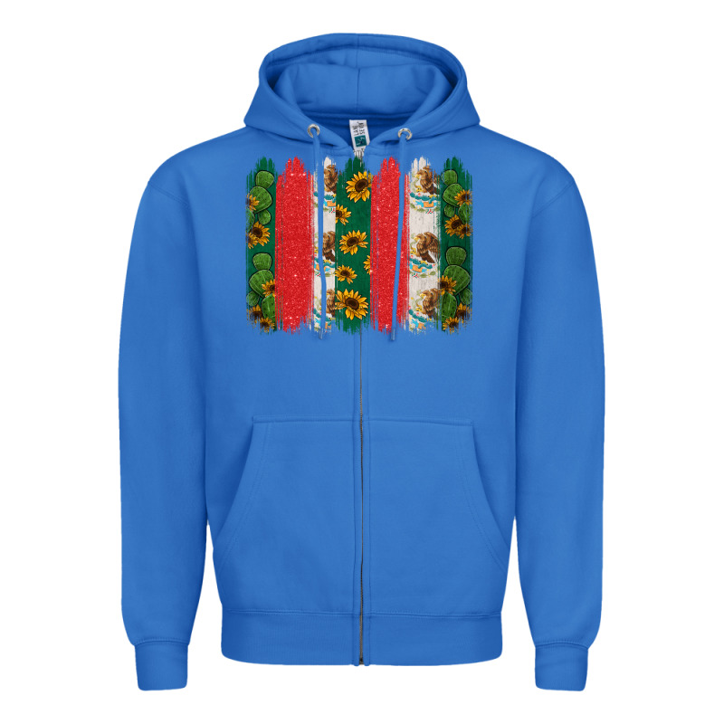 Mexican Flag Brushstroke Zipper Hoodie by Jasminsmagicworld | Teevron