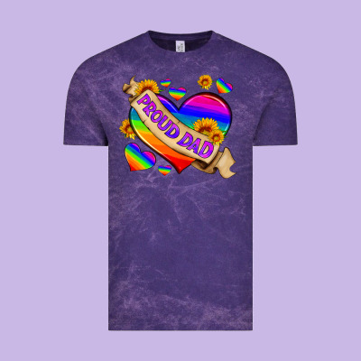 Lgbtq Proud Dad Vintage Tee Designed By Hra Design Shop