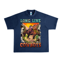 Navy long live cowboys Urban Heavy Tee - FaDigitalArtStudio