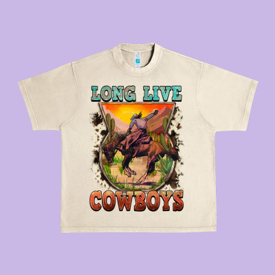 Long Live Cowboys Urban Heavy Tee Designed By Fadigitalartstudio