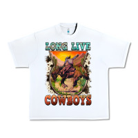 White long live cowboys Urban Heavy Tee - FaDigitalArtStudio