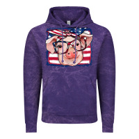 Cloud Purple american flag pig Vintage Hoodie - RanaPortraitStore