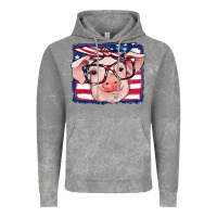 Cloud Rock american flag pig Vintage Hoodie - RanaPortraitStore