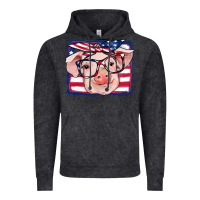 Vintage Black american flag pig Vintage Hoodie - RanaPortraitStore