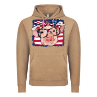 Vintage Coffee american flag pig Vintage Hoodie - RanaPortraitStore
