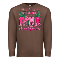 Chestnut i'm dreaming of a pink christmas flamingo Premium Sweatshirt - MaliasSmallBusiness
