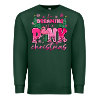 Sports Green i'm dreaming of a pink christmas flamingo Premium Sweatshirt - MaliasSmallBusiness