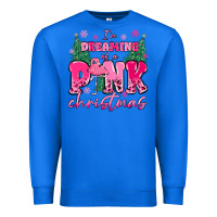 True Royal i'm dreaming of a pink christmas flamingo Premium Sweatshirt - MaliasSmallBusiness