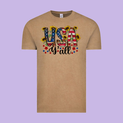 Usa Yall Vintage Tee Designed By Racoondesign