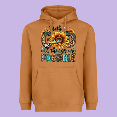 With God All Things Are Possible Malias Heavyweight Hoodie Designed By Maliassmallbusiness