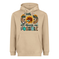 Mushroom with god all things are possible malias Heavyweight Hoodie - MaliasSmallBusiness
