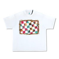 White race background with leopard frame Urban Heavy Tee - HRA Design Shop