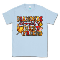 Dusty Blue diamonds are a girl's best friend softball Classic Tee - Jasminsmagicworld