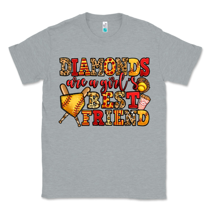 Diamonds Are A Girl's Best Friend Softball Classic Tee by Jasminsmagicworld | Teevron