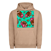 Pigment Burro American Football roses and hearts Urban Hoodie - NancyCooperArtShop