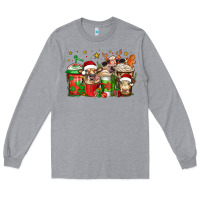 Heather Grey christmas cows coffee Long Sleeve Tee - Jasminsmagicworld