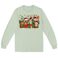 Matcha christmas cows coffee Long Sleeve Tee - Jasminsmagicworld