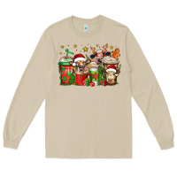 Mushroom christmas cows coffee Long Sleeve Tee - Jasminsmagicworld