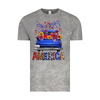 Cloud Rock western fourth of july america truck Vintage Tee - FaDigitalArtStudio