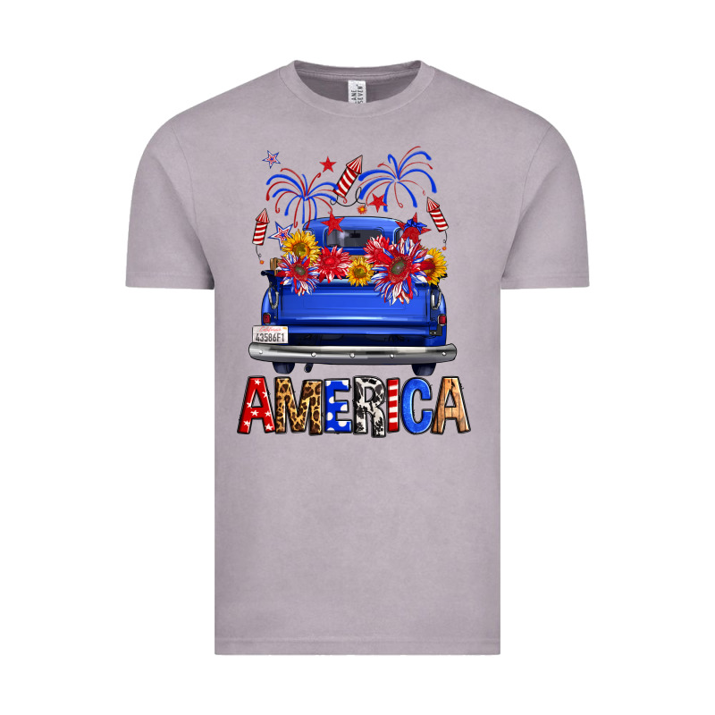 Western Fourth Of July America Truck Vintage Tee by FaDigitalArtStudio | Teevron