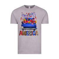 Vintage Zinc western fourth of july america truck Vintage Tee - FaDigitalArtStudio