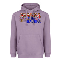Lavender America the beautiful Heavyweight Hoodie - NancyCooperArtShop