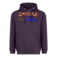 Plum America the beautiful Heavyweight Hoodie - NancyCooperArtShop