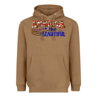 Toasted Coconut America the beautiful Heavyweight Hoodie - NancyCooperArtShop