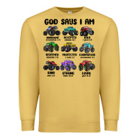 Antique Gold god says i am Premium Sweatshirt - MaliasSmallBusiness